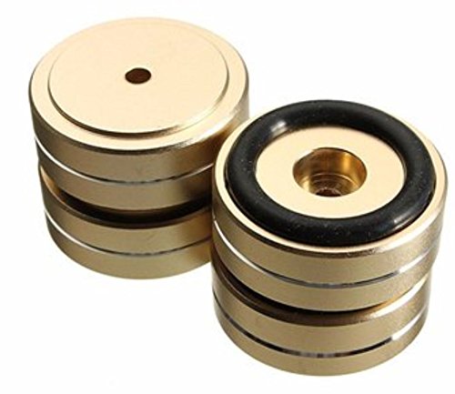 4Pcs 40X15Mm Isolation Speaker Stand Base Turntable Golden Feet Pad By Advancedshop #TOP1