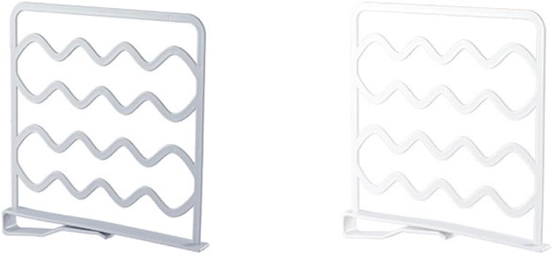 Closet Shelf Divider Separator, White PP Clip on Organizer for Shelves