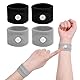 ACWOO Akupressur Armband, 2 Paar Akupressurband Anti-Übelkeit Wristbands für Erwachsene und Kinder, Akupressur Armbänder für Schwangerschaftsübelkeit, Seekrankheit, Reiseübelkeit (Schwarz+Silbergrau)