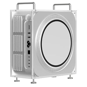 GEEKRIA Chassis Stand, Compatible with Apple 2026 Mac Studio for M5/M4/M1 Max, M5/M3/M2 Ultra, Acrylic Computer Case Holder, Mount, Desktop Accessories, Optimized Heat Dissipation (Frosted)