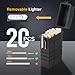 SOMGEM Cigarette Case with USB Rechargeable Electric Lighter for Whole Package Cigarettes 20pcs, Waterproof Cigarette Holder for Outdoor Camping Hiking