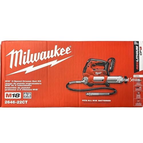 Milwaukee 2646-22CT M18 2-Spd Grease Gun Kit W/2 Cmpt Bat