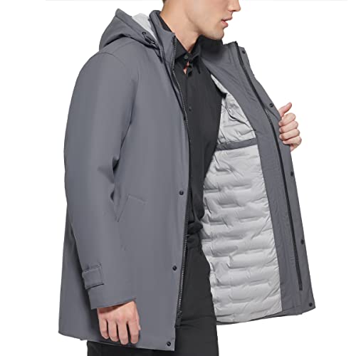 Image of DKNY Men's All Man's Stretch Poly Trench