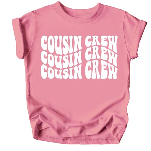 Olive Loves Apple Cousin Crew Wavy T-Shirts for Toddler & Youth Kids