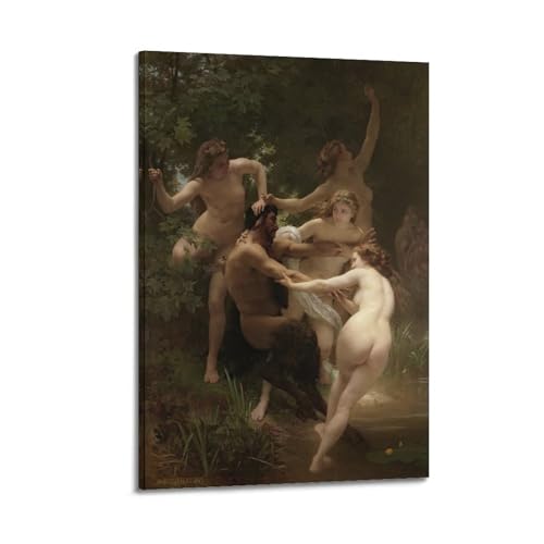 William-Adolphe Bouguereau�i�j���t�ƃT�e�����X�j�|�X�^�[���_�� �X�^�C�� �x�b�h���[�������z�[�� �A�[�g��i�ǉ�L�����o�X08x12inch(20x30cm)