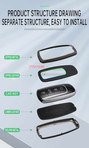 Coque de clé compatible Ebro DR4.0 DR5.0 protège-clé bleu anti-rayures - 3