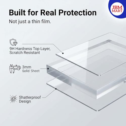 Image of JBM MART 24 Inch LED /LCD /3D /PLASMA TV Screen Protector Glass TV Guard [Non Breakable Tempered Fiber Glass Guard]- 100% Crystal Clear Transparent