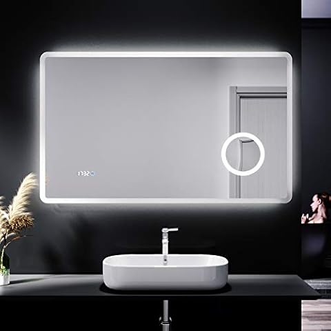 ELEGANT LED Bathroom Mirror with Shaver Socket Cover