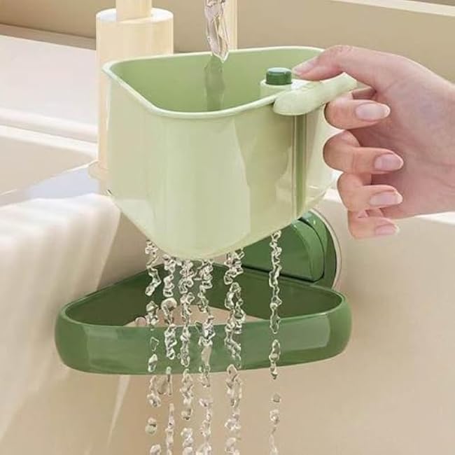 Suction Cup Sink Corner Rack, Upgraded Sink Strainers Baskets, Hanging Kitchen Sinks Strainer Baskets Self-Cleaning, Corner Sinks Trash Catcher for Food Waste, Sinks Protectors for Kitchen (Orange)