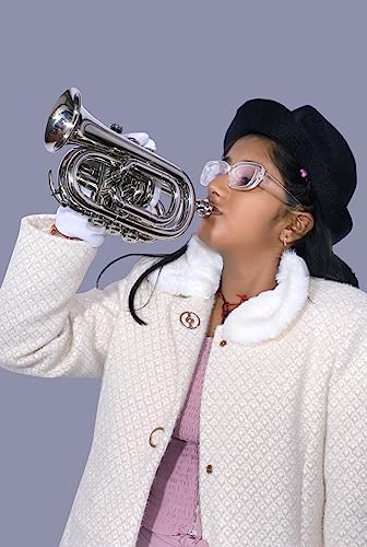 Mst Pocket Trumpet Bb Pitch Nickel Silver With Free Case + Mp #TOP1