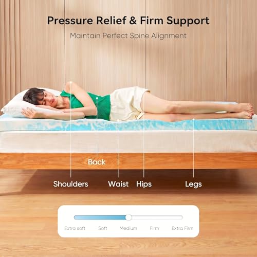 Image of Marsail Full Size Mattress Topper, 3 Inch Gel Memory Foam Bed Topper, Soft Comfortable Mattress Pad for Full Bed, Sleeper Sofa, RV Camper, CertiPUR-US Certified Foam