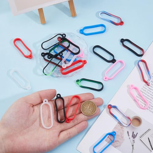 DICOSMETIC 24Pcs 8 Colors Anti-Lost Silicone Ring Holder Multipurpose Adjustable Cases Necklace Lanyard Replacement Pendant Carrying Kit Pen Anti-Lost Rubber Rings for Device Office or Daily Sport - Image 3