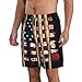 Men & Boys Classic Fit Swim Trunks for Beach Gym Sport Quick Dry Drawstring Basic Board Shorts with Pockets, Underwear Patriotic USA Retro American Flag Baseball Print Fashion Cargo Short