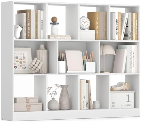 VASAGLE Custos Collection - Bookshelf, 3-Tier Bookcase, Book Shel...