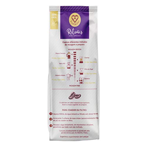 Café, Torrado e Moído, Rituais Mogiana Paulista, Pacote, 250g, 3 Corações