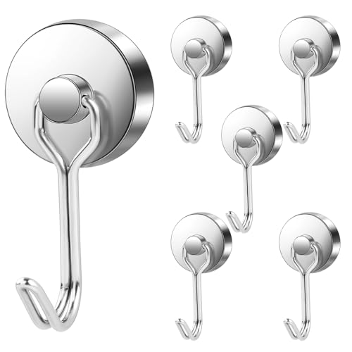 LOVIMAG Magnetic Hooks Magnet Hook for Cruise Cabins Fridge 80LBS 6Pack