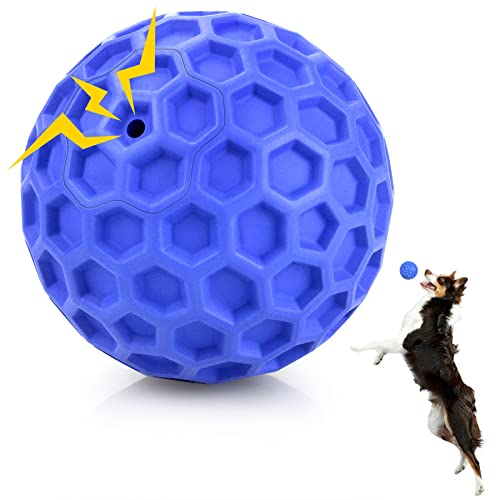 DISSKNIC Indestructible Squeaky Dog Ball,...