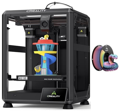 Image of Creality K2 SE 3D Printer, Max High-Speed 500mm /s, Support Multicolor Printing Needs CFS Bundle with Rainbow Upgrade PLA+ Filament