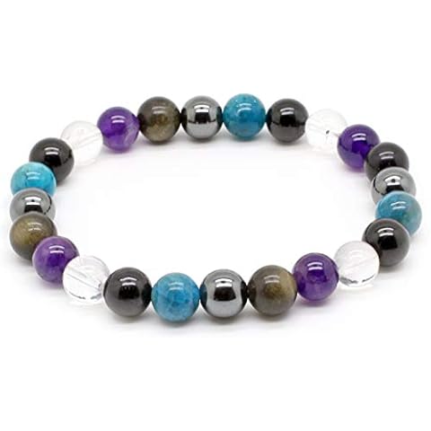 Spirit Connexions Empath Protection Bracelet Aura Energy Protect Genuine Crystal & Stone (20 cm Wrist) Cover