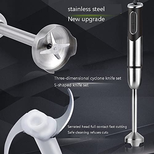 2-Speed Hand Blender 4-in-1 Immersion Blender Set Smart One-Button Control with 860Ml Food Grinder, Large 600Ml Beaker Low Noise BPA-Free 600W - Image 6