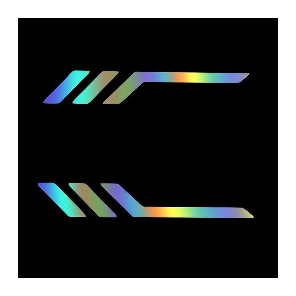 Car Stickers Vinyl Decal for Rearview Mirror Head Engine Cover Windows Decoration(Reflective Lasers)