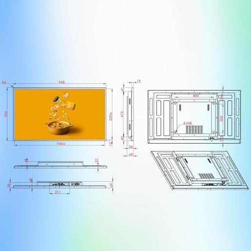 Image of 43inch Wall Mount Digital Signage, 500nits High Brightness Advertising Display, 4K UHD IPS Digital Signage Display, CMS /U-Disk Plug&Play, Smart Split Screen, 7 /24 Timer Switch, Android 11OS