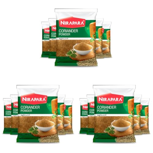 Image of Nirapara Coriander Powder for Incredible Taste and Flavour| Perfectly Grounded for Rich Texture & Aroma| No Added Flavours & Colours| Hygienically Packed| 100g x 5 | 500 gms (Pack of 3)