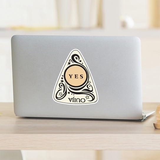 CafePress Ouija: YES Medium Die Cut Sticker, 5.75" x 5.75" Matte Finish