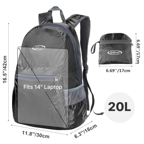Image of G4Free 20L Small Packable Travel Hiking Backpack for Men Women