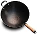MIAOMSI Żeliwo Wok Home Unconited Manual Non-Stick Pan Okrągły Dolny Kuchenka Indukcyjna Kuchenka Gazowa Wok Patelnia Patelnia Gotowanie Nie Stick Pan