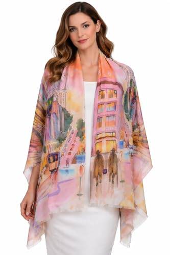 Image of VIC Cotton Modal Digital Print Scarf for Women | Digital Print Designer Stole | Soft Lightweight Luxury Wrap | Premium Cotton Modal Blend | 55 x 170 cm | VIC-SM-DP5517
