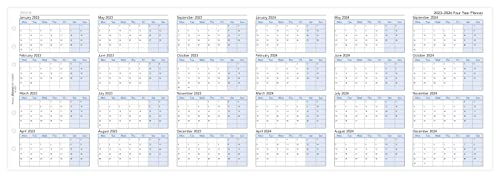 Planner Vertical 4 Ans Filofax Personal de qualité supérieure pour classeur