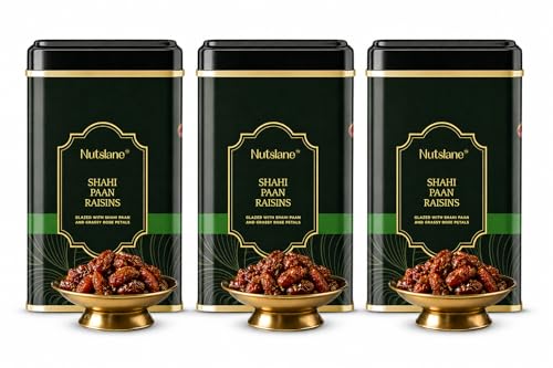 Image of Nutslane Premium Shahi Pan Flavored Raisins (3 Pack of 150g), Healthy Dry Fruit Snack, High in Antioxidants, Pure Natural
