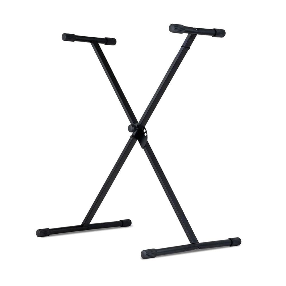 Kadence Heavy-Duty, Single X Adjustable Piano Keyboard Stand with Locking Straps (NK12 Single Braced)