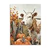   Kunstorner-Farmhouse-Fall-Wall-Art-Cow-Pictures-Wall-Decor-Farmhouse-Animal-Print-Pictures-Framed-Farmhouse-Colorful-Cow-Picture-Painting-16x24inch