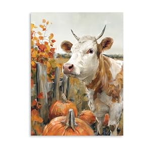 Kunstorner Farmhouse Fall Wall Art Cow Pictures Wall Decor Farmhouse Animal Print Pictures Framed Farmhouse Colorful Cow Picture Painting 16x24inch Kunstorner Farmhouse Fall Wall Art Cow Pictures Wall Decor Farmhouse Animal Print Pictures Framed Farmhouse Colorful Cow Picture Painting 16x24inch