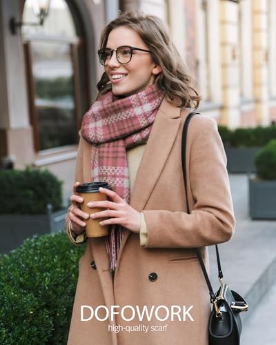 DOFOWORK Scarf for Women - Winter Womens Scarves for Cold Weather, Soft Tassel Wrap Blanket Scarf3