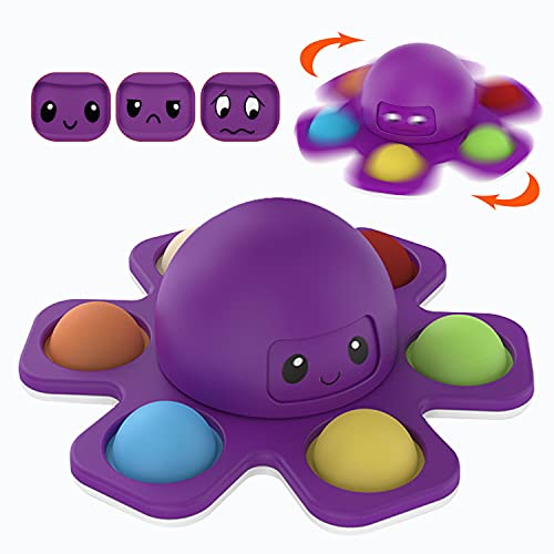 Segorts Fidget Toy Simple Dimple Oktopus Spinner Bubble Sensorisches Anti Stress Stressabbau Mini Spielzeug Finger Spiel Halloween Ostern Weihnachten Geschenke für Kinder Erwachsene (Lila) Cover