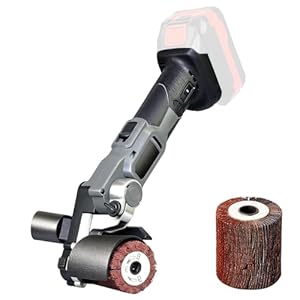 Satiniermaschine, 350W Akku Bürstenschleifer Kompatibel mit Makita 20V Walzenschleifer Zum Schleifen Polieren von Holz und Metall