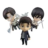 3 piezas Mikasa Ackermann Eren Jaeger Levi·Ackerman Figuras Combo Set Anime Personajes 10 cm Móvil Puede Cambiar La Cabeza Y Accesorios Colección Muñeca Modelo Estatua Habitación Escritorio Decoración