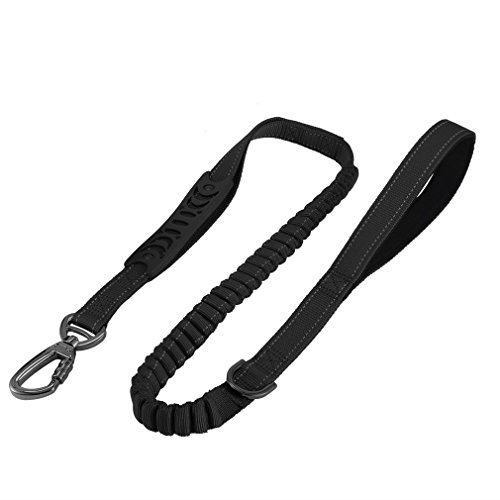 GUINZAGLIO PER CANI Doppia Guinzaglio, greenskon multifunzionale Elasticità intrecciato regolabile nero