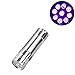 Price comparison product image Ni_ka LE UV Torch, 9 LED 395nm Ultraviolet Flashlight, Blacklight Detector for Pet Urine, Stain, Bed Bugs and More, 3 AAA Batteries Not Included