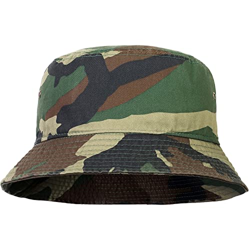Image of Falari Men Women Unisex Cotton Bucket Hat 100% Cotton Packable for Travel Fishing Hunting Summer Camp