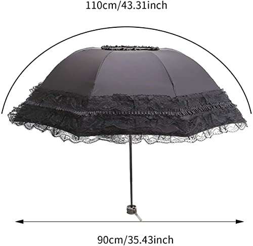 Graehn Five-Layer Lace Princess Umbrella Arch Sunshade Uv Protection Umbrella… #TOP5