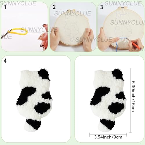 Kit broderie aiguille débutant : dessous de verre feutre chat - 8