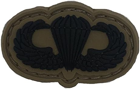 SUBDUED US ARMY PARACHUTIST PVC BADGE