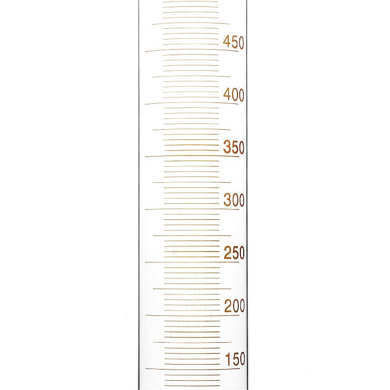 Cilindro graduato in vetro, 500 ml, cilindro graduato professionale, laboratorio chimico, misurino standard in vetro, classe A, 1 pezzo