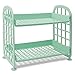 QUMENEY Soporte de escritorio para almacenamiento de papelería cosmética estantería de plástico organizador de maquillaje para el cuidado de la piel verde
