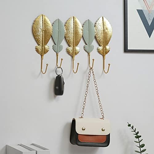 JSEIAJB Hook Up Key Holder Wall Hooks for Hanging Leaf Model Bathroom Accessories Wall Hooks Decorative Home Decor