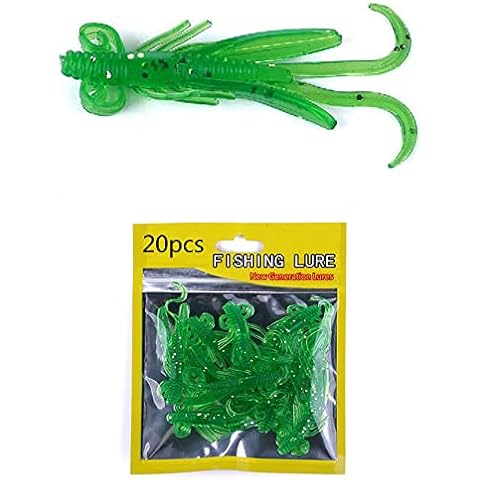 East Rain Larva Trailer with Twintail Swimbaits for Freshwater Saltwater Bass Fishing(2.36in/6cm 0.07oz./2g, 6 Colors Option) Cover